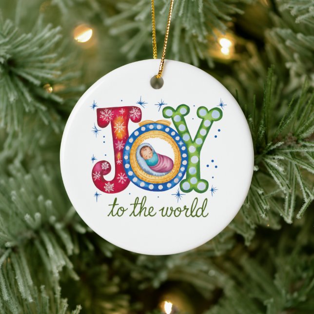 Weihnachten Christlicher Personalisierter Urlaub Keramik Ornament (Baum)