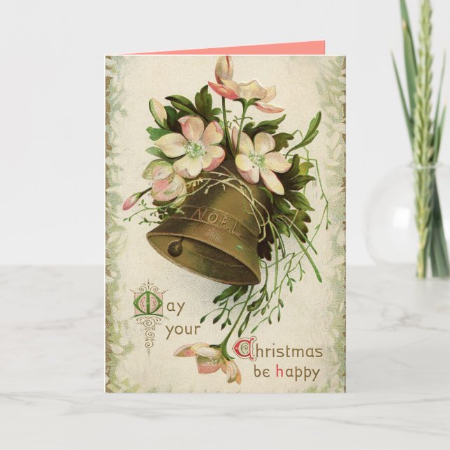 Weihnachten Christmas Bell Karte (Vorderseite)