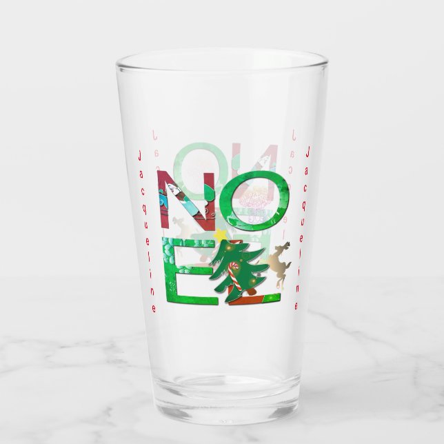 Weihnachten Christmas Glass Cup Glas (Rückseite)