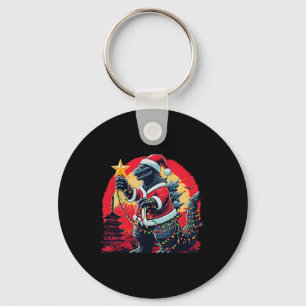 Weihnachten Christmas Santazilla Lustiges Weihnach Schlüsselanhänger