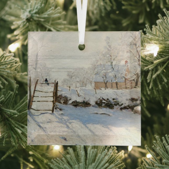 Weihnachten, Claude Monets The Magpie Ornament Aus Glas (Insitu)