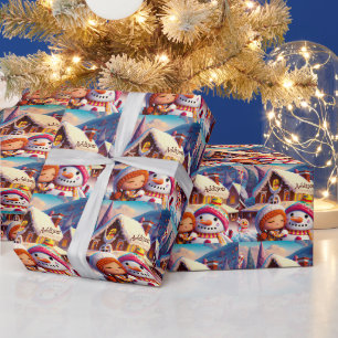 Weihnachten Clay Playday Gingerbrett Snowman Winte Geschenkpapier