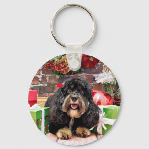 Weihnachten - Cockapoo - Sadie Schlüsselanhänger