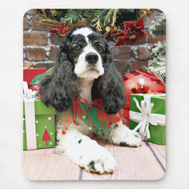 Weihnachten - Cocker spaniel - Laci Mousepad (Vorne)