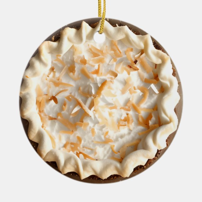 Weihnachten | Coconut Creme Pie Christmas Keramik Ornament (Vorne)