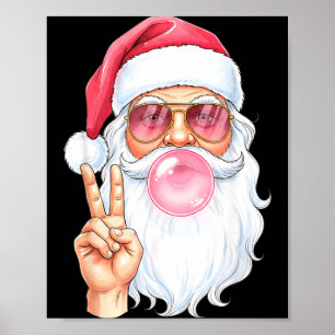 Weihnachten Cool Santa Bubble Kaugummi Friedenszei Poster