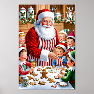 Weihnachten Crew Backen  Küche Poster