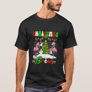 Weihnachten Crew Flamingo niedlicher Geist Pine Tr T-Shirt