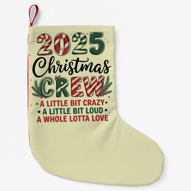 Weihnachten Crew Weihnachten 2025 Matching Suad Kleiner Weihnachtsstrumpf (Vorderseite)