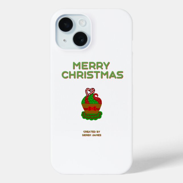 Weihnachten Cupcake Apple iPhone 15 Fall Case-Mate iPhone Hülle (Rückseite)