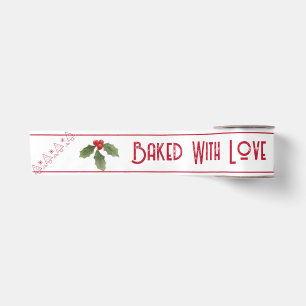 Weihnachten Custom Red White Holiday Satinband