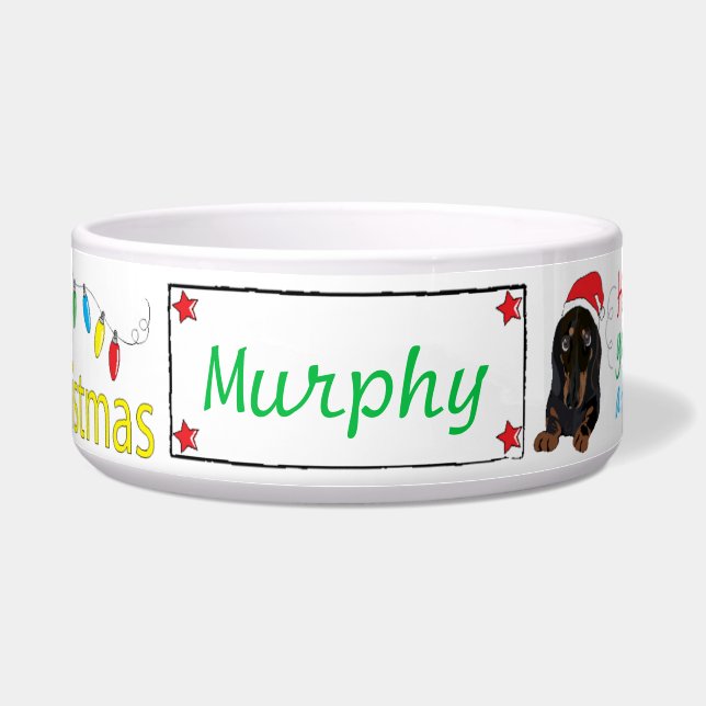 Weihnachten Dackel Pet Bowl Zorn Little Xmas Napf (Vorderseite)