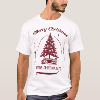 Weihnachten daheim Vintage-Design T-Shirt