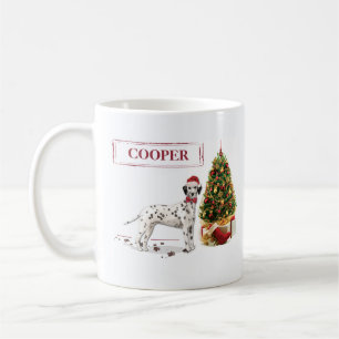 Weihnachten Dalmatiner Hund und Baum Kaffeetasse