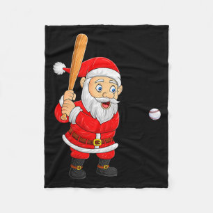 Weihnachten Damen Santa spielt Baseball Xmas Lusti Fleecedecke