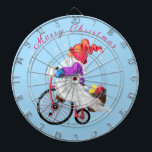 Weihnachten Dart Board Happy Gnome mit Geschenken Dartscheibe<br><div class="desc">Frohe Weihnachten - Funny Gnome mit Bike und Geschenke - Cartoon Zeichnend Spaß Kleiner Gnome - Wählen / Fügen Sie Ihren einzigartigen Text - Name / Schriftart / Farben - Make Your Special Gift - Neu formatieren und verschieben oder entfernen und hinzufügen Elemente / Bild mit Anpassungs-Tool ! - Zeichn...</div>