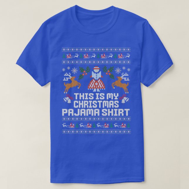 Weihnachten Das ist mein Weihnachts-Pajama T-Shirt (Design vorne)