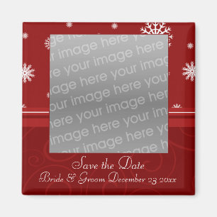 Weihnachten, das Save the Date Foto-Magneten Magnet