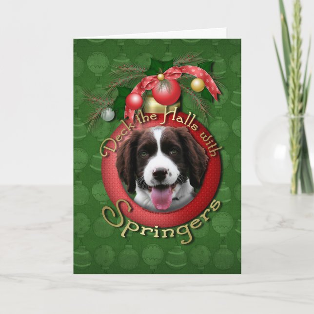 Weihnachten - Deck die Hallen Springer Spaniel Bax (Vorderseite)