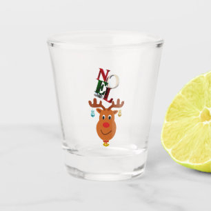 Weihnachten Deer Bells Bauble Rudolf Schneeflocken Schnapsglas