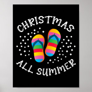 Weihnachten den ganzen Sommer santa Beach flips So Poster