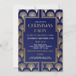 Weihnachten der 20er Jahre Art Deco Gatsby Party G Einladung