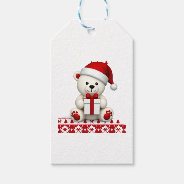 Weihnachten der Bären Geschenkanhänger (Vorderseite)
