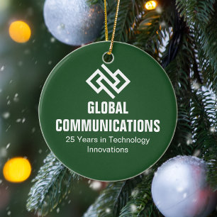 Weihnachten der benutzerdefinierten grünen Cyber-C Keramik Ornament