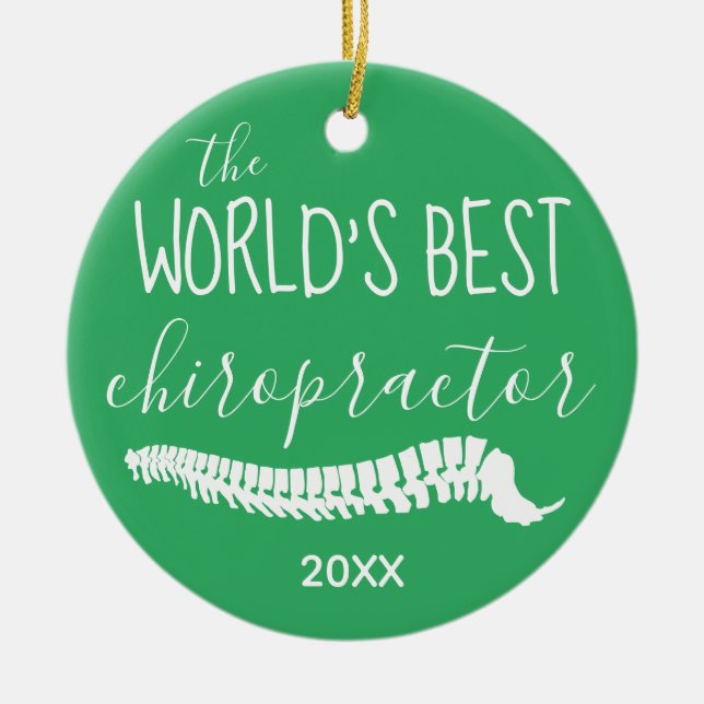 Weihnachten der beste Chiropraktor der Welt Keramik Ornament (Vorne)
