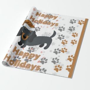 Weihnachten der Dackel Geschenkpapier