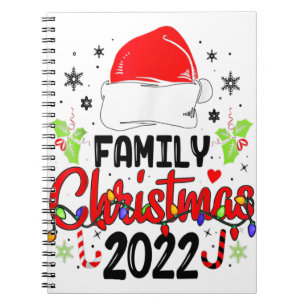 Weihnachten der Familie 2022 Matching Squad Santa Notizblock