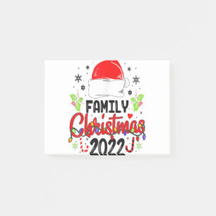 Weihnachten der Familie 2022 Matching Squad Santa  Post-it Klebezettel