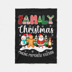 Weihnachten der Familie 2023 - Matching Santa Rein Fleecedecke