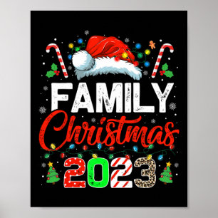 Weihnachten der Familie 2023 Matching Squad Santa Poster