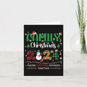 Weihnachten der Familie 2024 Matching Outfit Xmas Karte