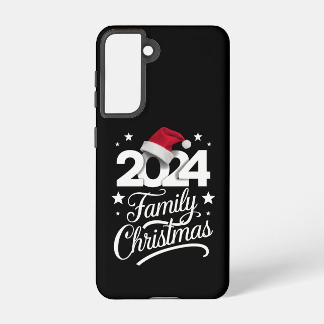 Weihnachten der Familie 2024 Matching Pajama Santa Samsung Galaxy Hülle (Rückseite)