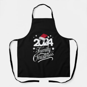 Weihnachten der Familie 2024 Matching Pajama Santa Schürze