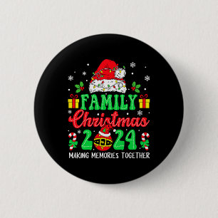 Weihnachten der Familie 2024 Matching Squad Santa Button