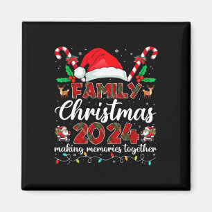 Weihnachten der Familie 2024 Matching Squad Santa Magnet