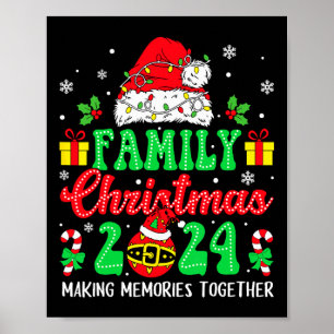 Weihnachten der Familie 2024 Matching Squad Santa Poster