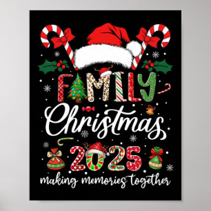 Weihnachten der Familie 2025 Matching Squad Santa Poster