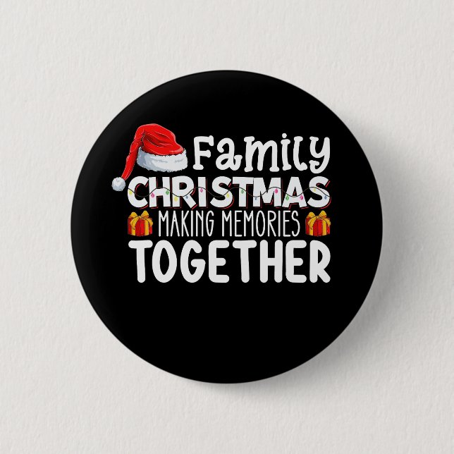 Weihnachten der Familie Erinnerungen zusammen Urla Button (Vorderseite)