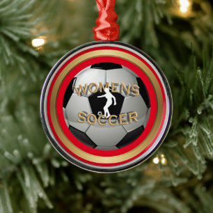 Weihnachten der Frauen im Fußball Ornament Aus Metall