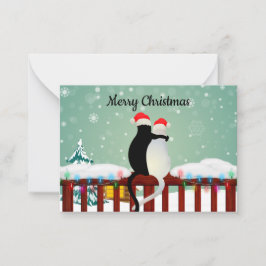 Weihnachten der Katze Weihnachtskarte Mitteilungskarte