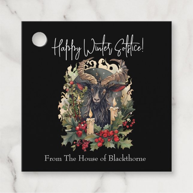 Weihnachten der klassischen Ziege Geschenkanhänger (Vorderseite)