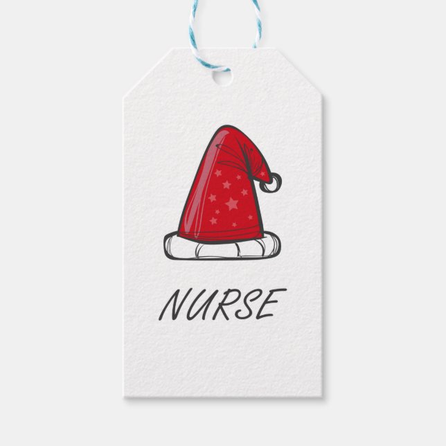 Weihnachten der Krankenschwester 4 Geschenkanhänger (Vorderseite)