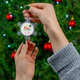 Weihnachten der Künste Ihres Kindes Schneeflocken Zinn-Ornament