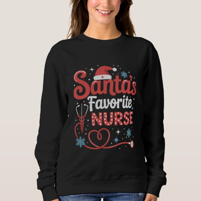 Weihnachten der Lieblingsnacht des Weihnachtsmanns Sweatshirt (Vorderseite)