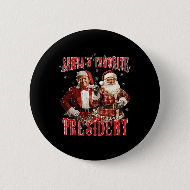 Weihnachten: Der Lieblingspräsident Trump P Button (Vorderseite)