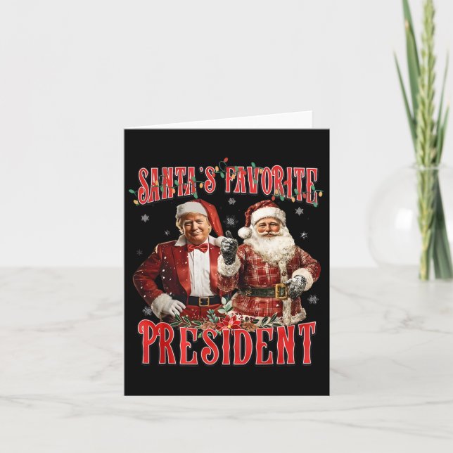 Weihnachten: Der Lieblingspräsident Trump P Karte (Vorderseite)